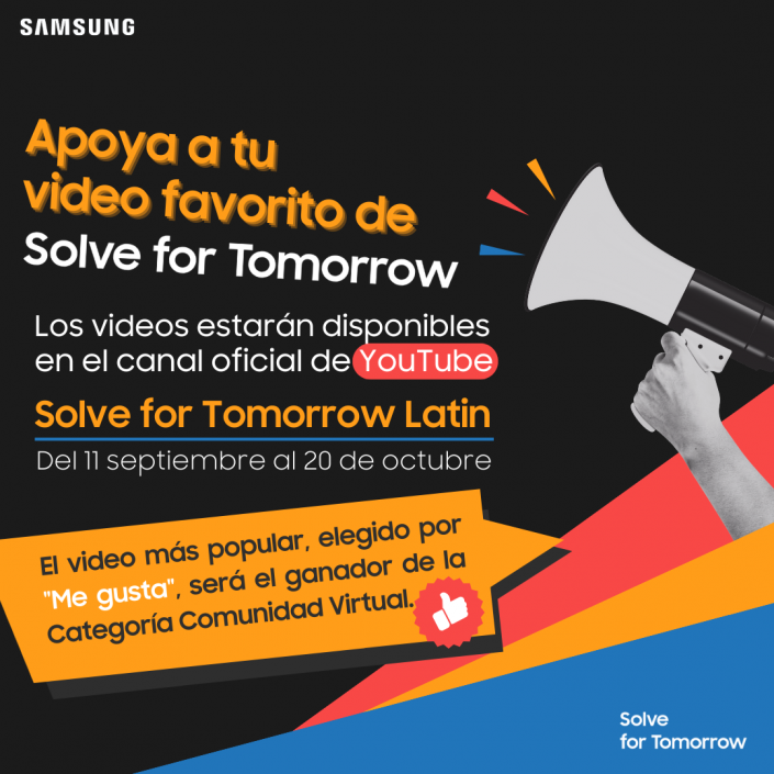 Samsung anuncia recta final del certamen Solve for Tomorrow para estudiantes