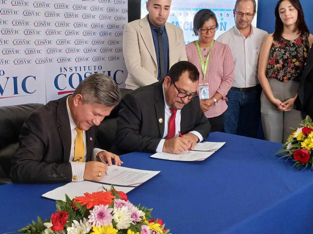 Instituto COSVIC y Gobierno de la República firman convenio de Cooperación para brindar posibilidades de estudio a poblaciones vulnerables