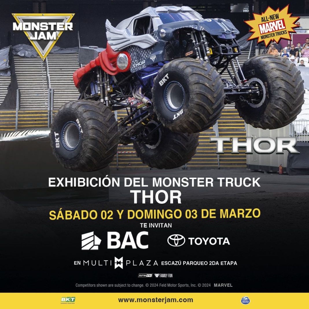 Monster Jam tomará Multiplaza Escazú durante este fin de semana