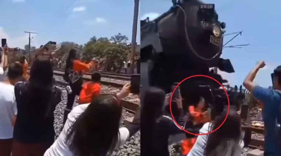 VÍDEO: Mujer fallece al ser golpeada brutalmente por un ferrocarril en México