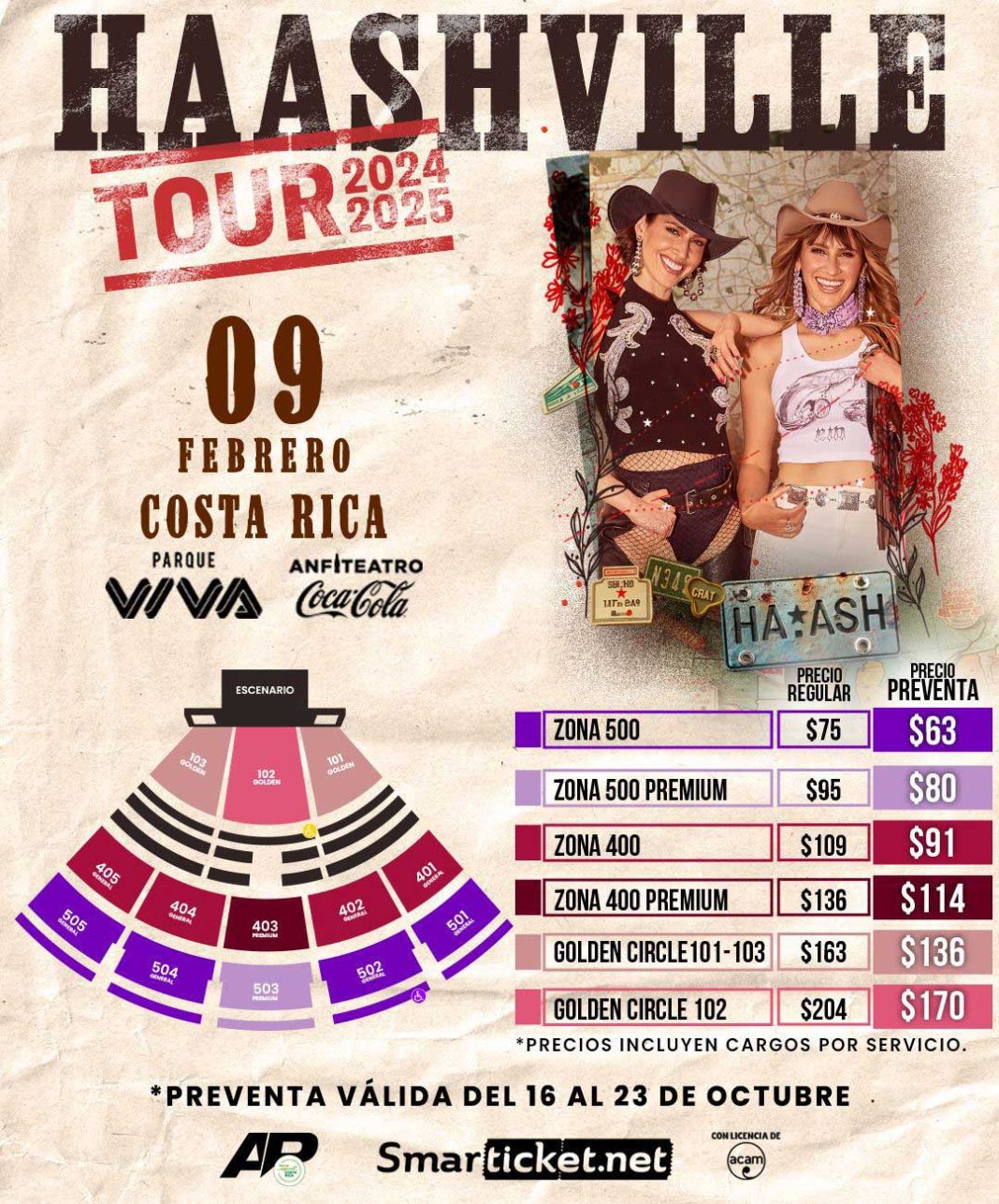 Ha-Ash en Costa Rica: Preventa de entradas arranca este 16 de octubre
