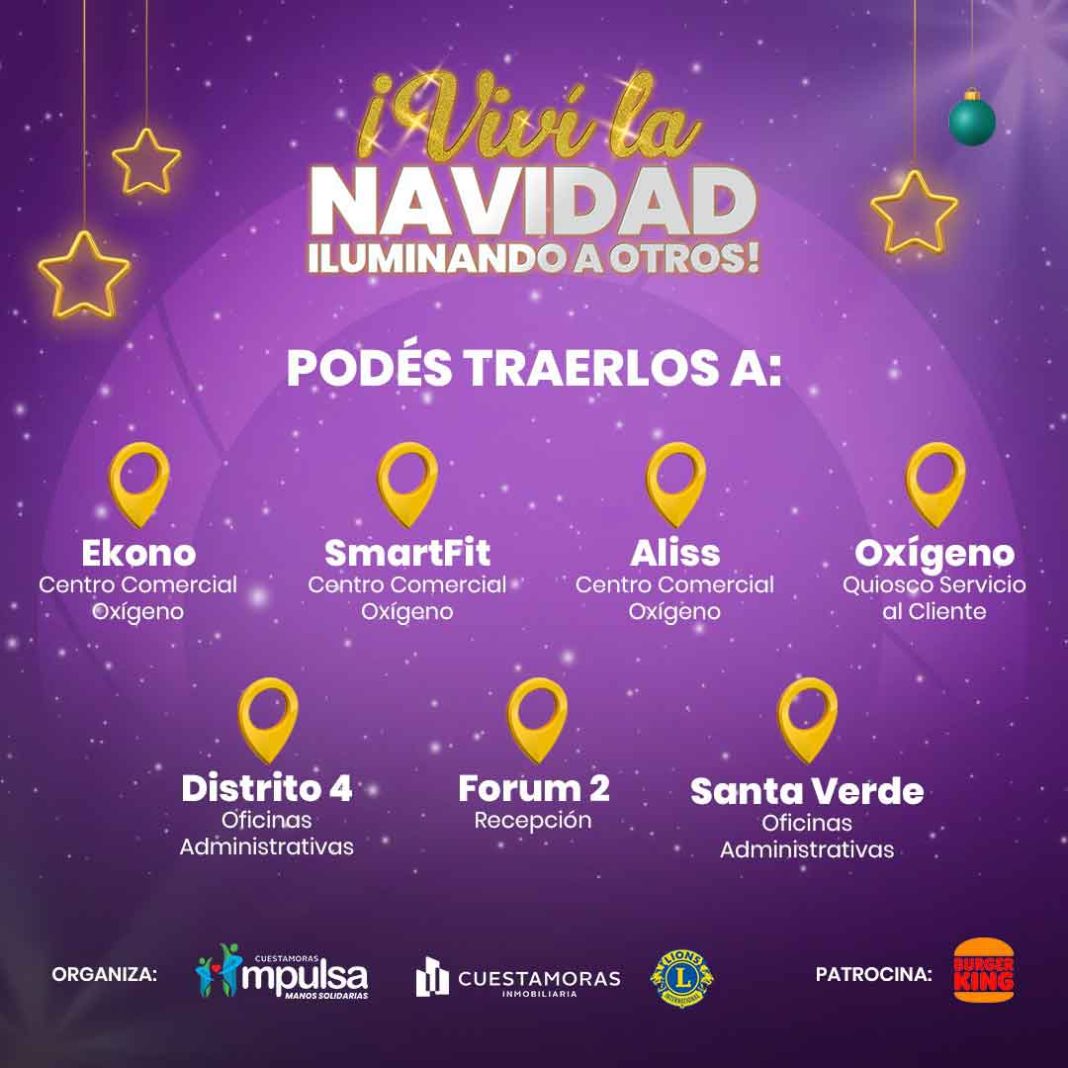 Iniciativa solidaria para llevar alegría a niños de Heredia: Viví la Navidad iluminando a otros