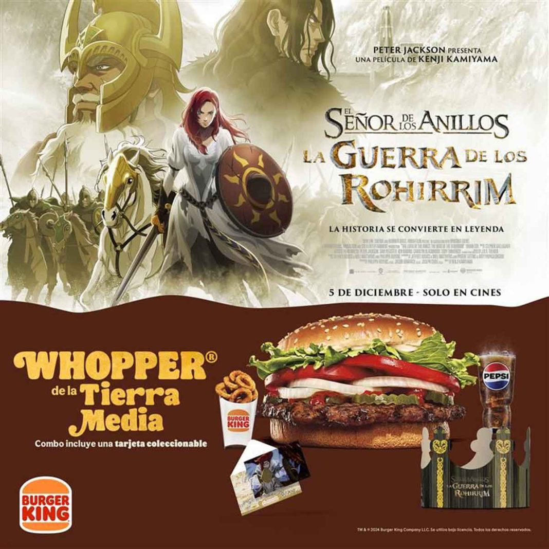 Burger King presenta el combo WHOPPER® de la Tierra Media para celebrar el estreno de: La Guerra de los Rohirrim