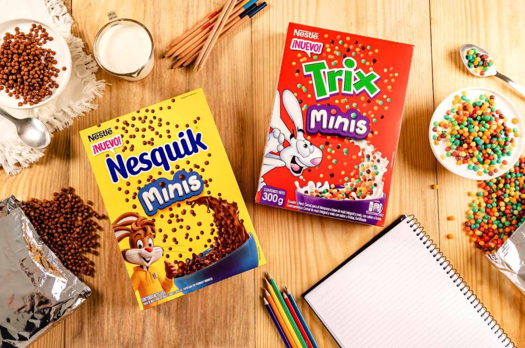 Nestlé innova con los nuevos cereales Nesquik Minis y Trix Minis