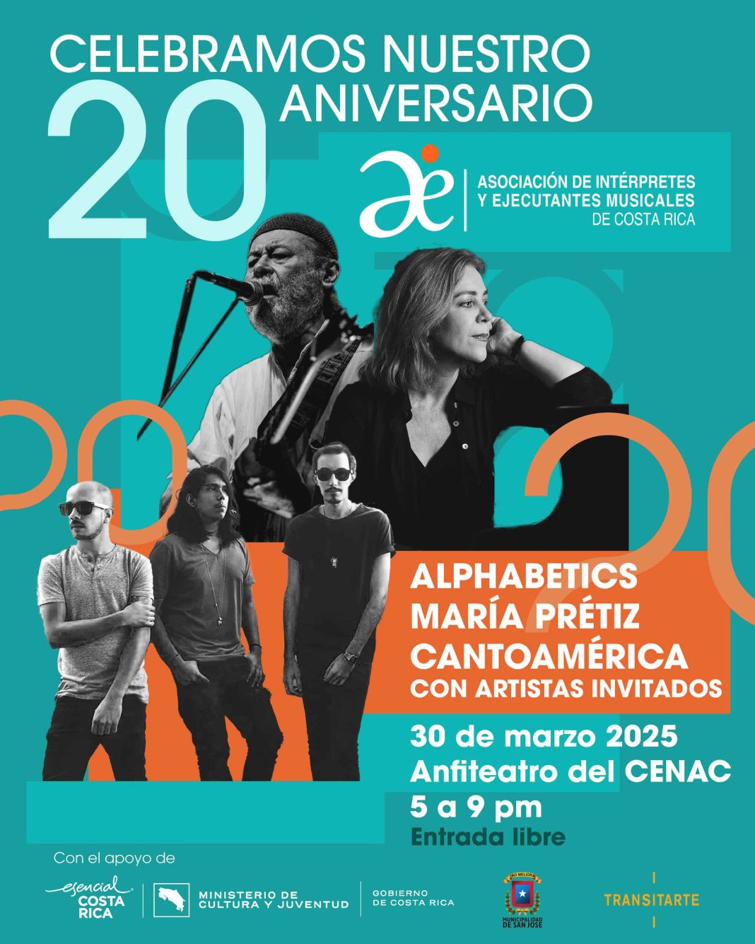 Asociación de Intérpretes y Ejecutantes Musicales de Costa Rica celebra su 20 aniversario con gran concierto