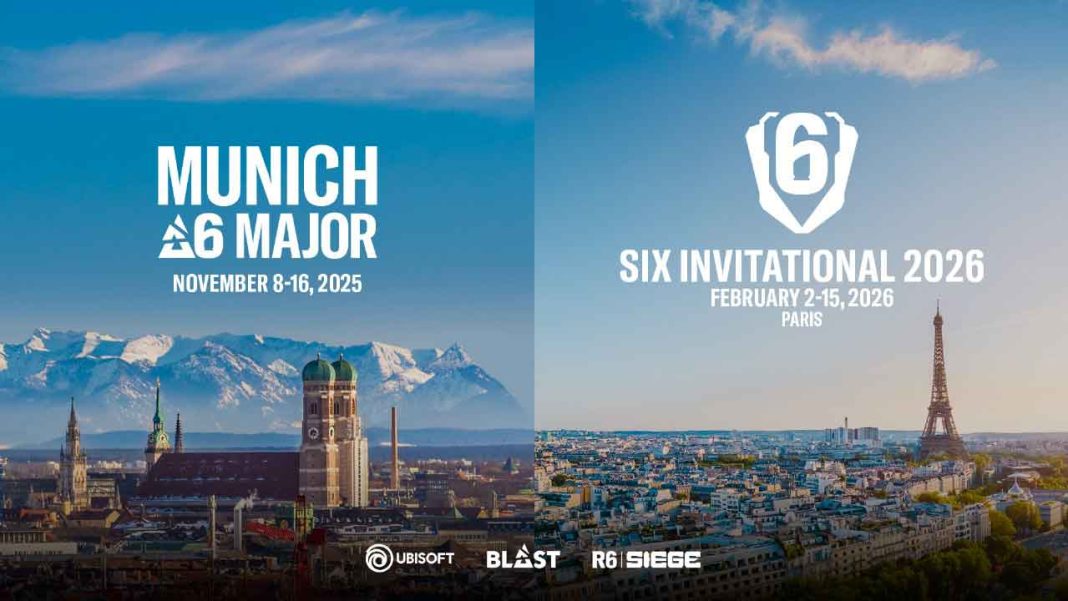 BLAST y Ubisoft anuncian las sedes del Major de 2025 y del Six Invitational 2026 de Rainbow Six Siege