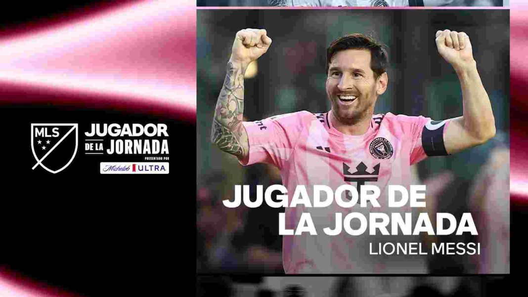 Lionel Messi, delantero de Inter Miami CF, es nombrado Jugador de la Jornada 17 de la MLS presentado por Michelob Ultra