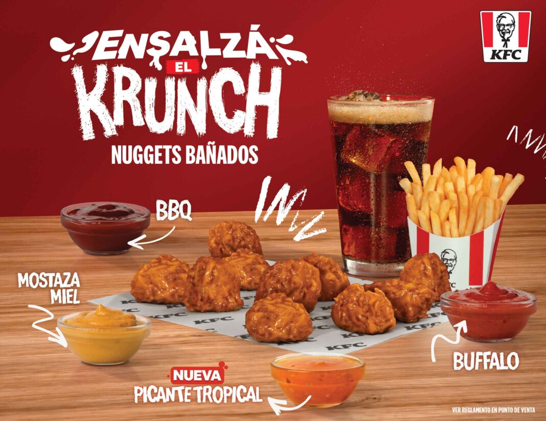 KFC lanza Nuggets & Alitas Bañadas y su nueva salsa Picante Tropical