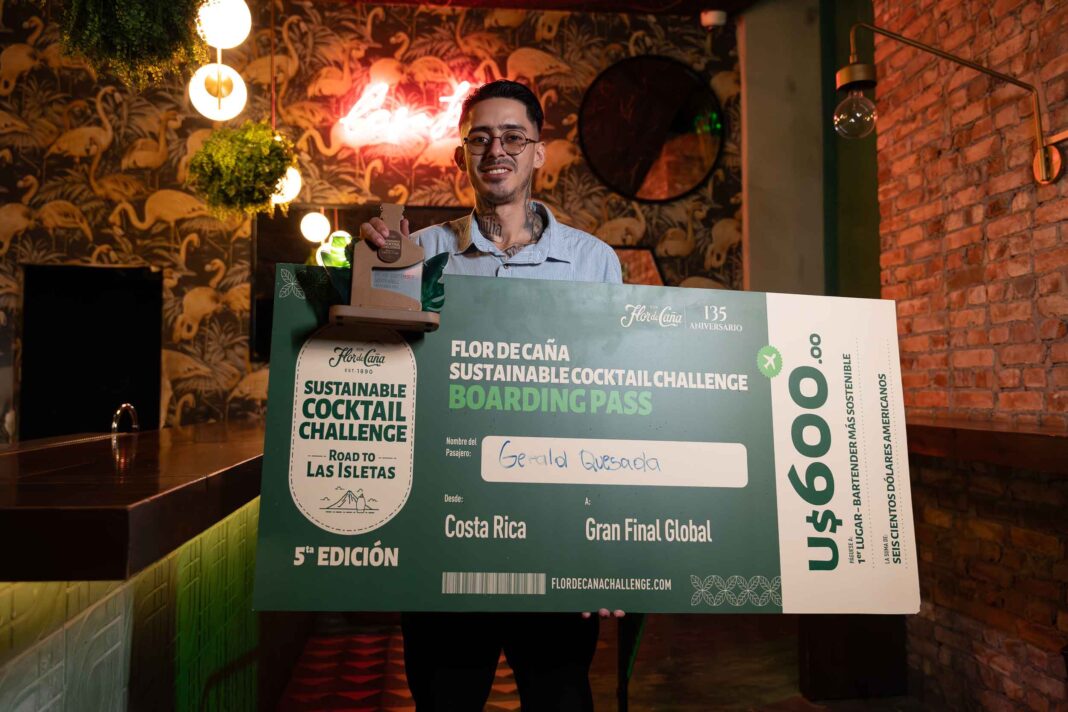 Gerald Quesada ganó el Sustainable Cocktail Challenge de Flor de Caña en Costa Rica