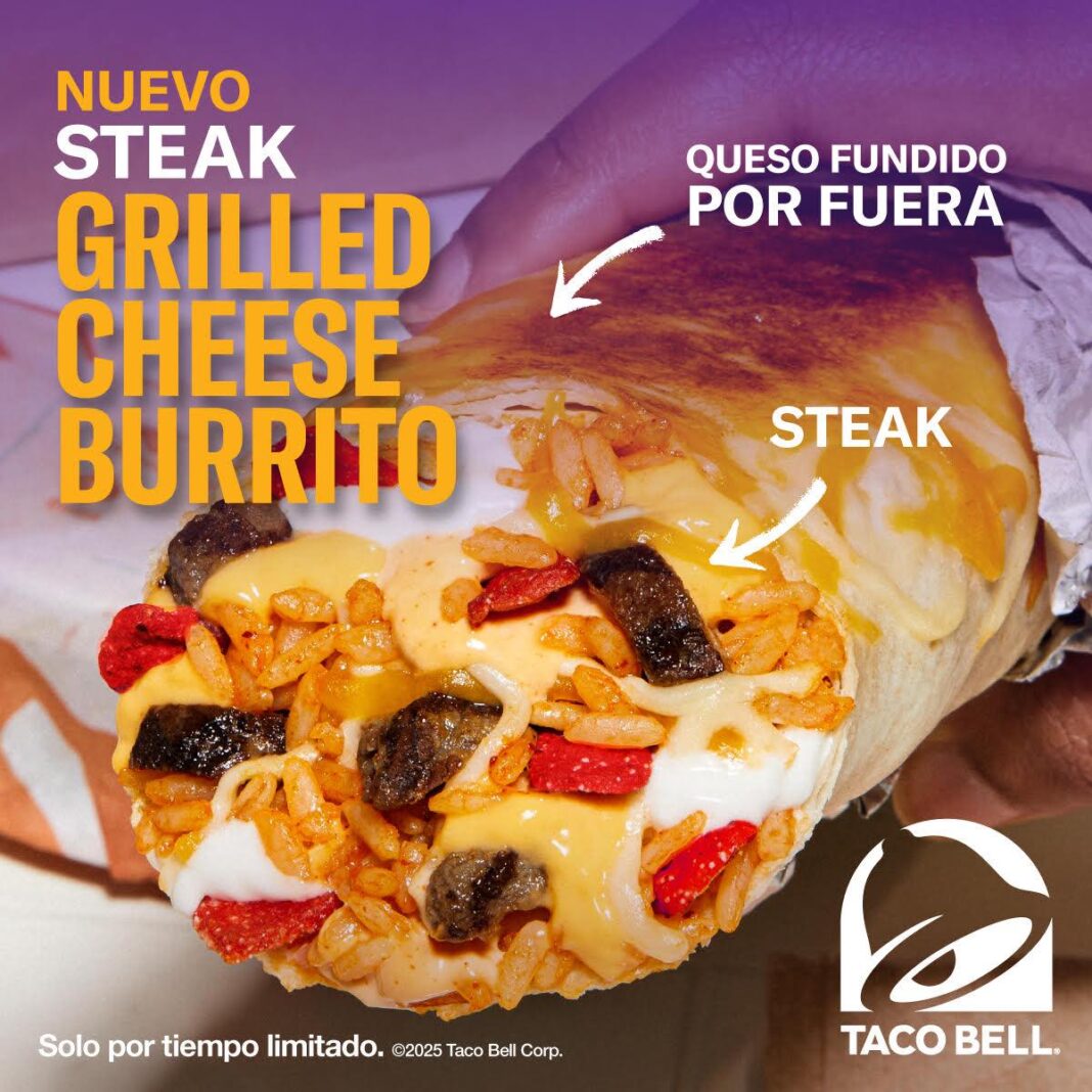 Navidad anticipada: Taco Bell® sorprende con el nuevo Steak Grilled Cheese Burrito