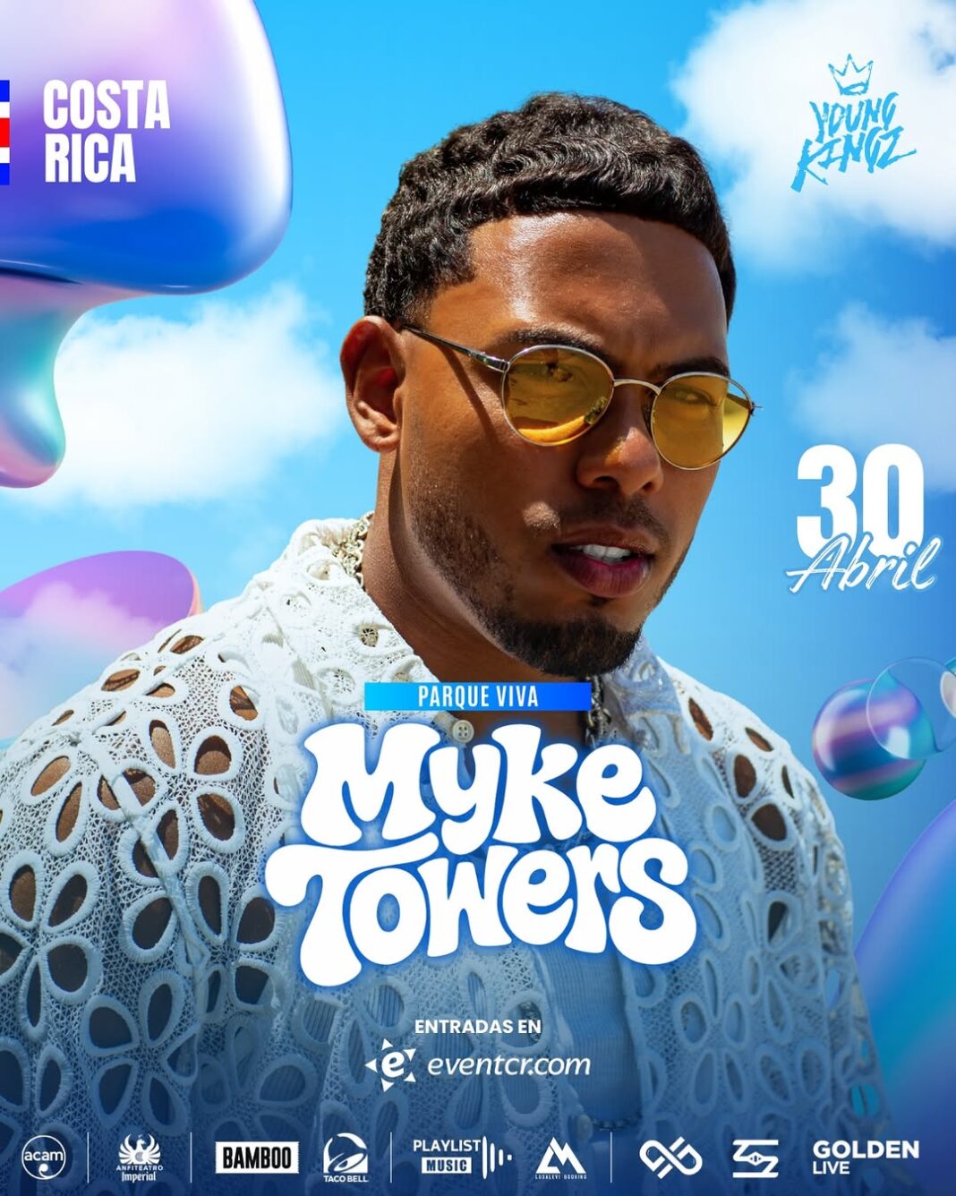 Myke Towers en Costa Rica: Lugar, entradas, precios y todo lo que tenés que saber