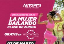 Autopits impulsa salud femenina con clase gratuita de zumba este sábado 7 de marzo