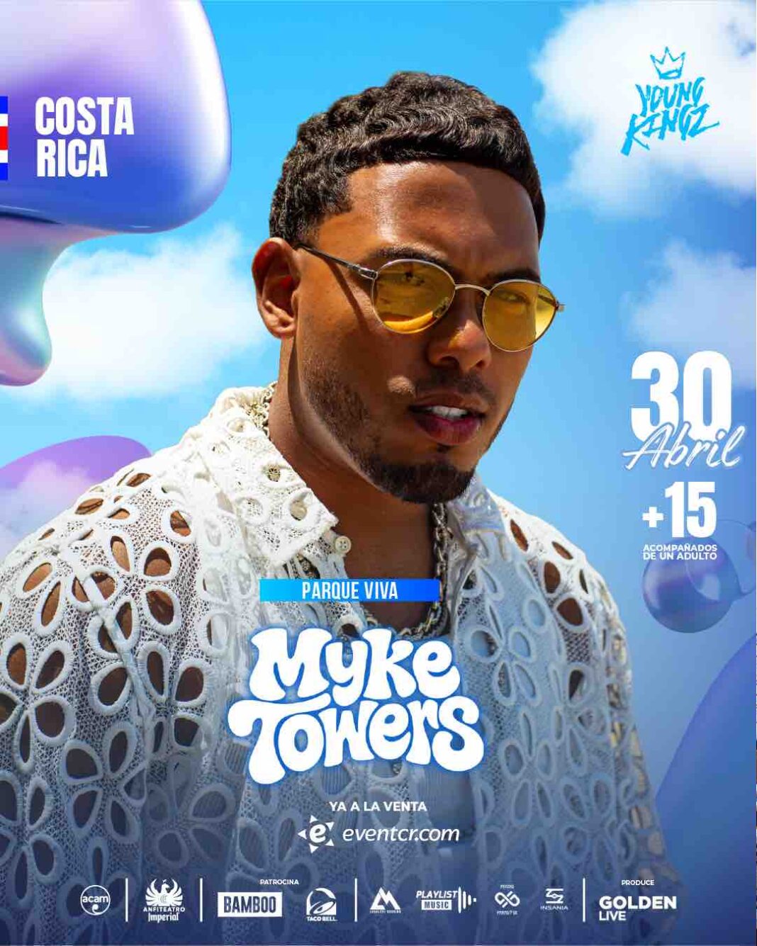 Myke Towers en Costa Rica: Estamos a un mes de su concierto en Parque Viva
