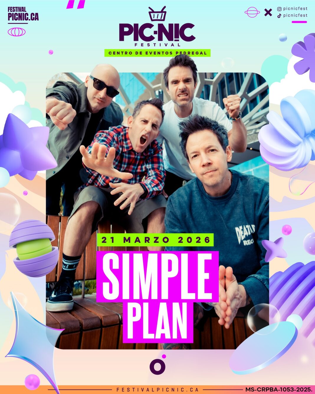 Conozca algunos fun facts de Simple Plan: la banda tocará por primera vez en el país en Picnic Festival 2026