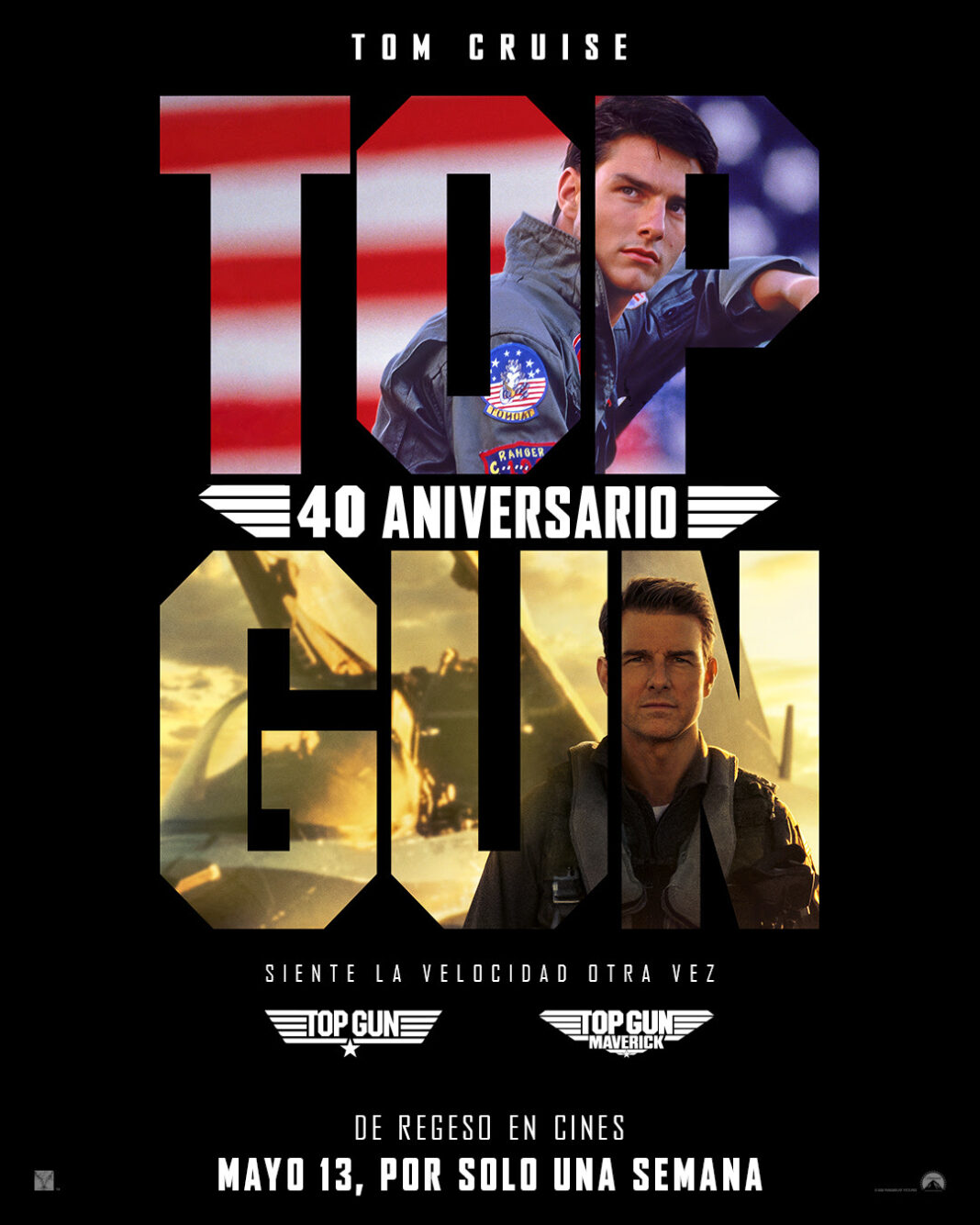 TOP GUN y TOP GUN: MAVERICK regresan a la pantalla grande por su 40 aniversario