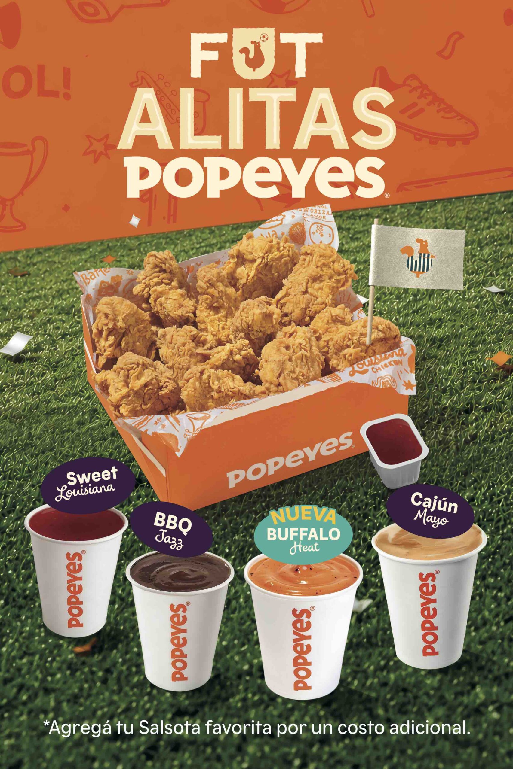 Popeyes® enciende la temporada de grandes pasiones con el debut de sus nuevas «Fut-Alitas» y una nueva salsota