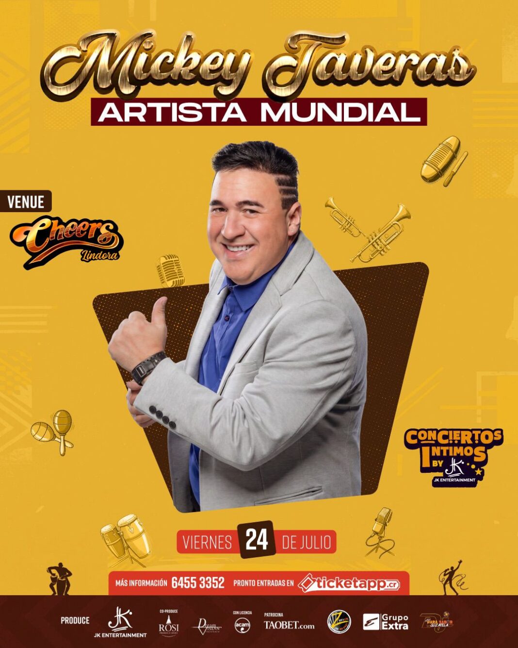 Mickey Taveras llegará a Costa Rica con un concierto íntimo y exclusivo para los amantes de la salsa romántica