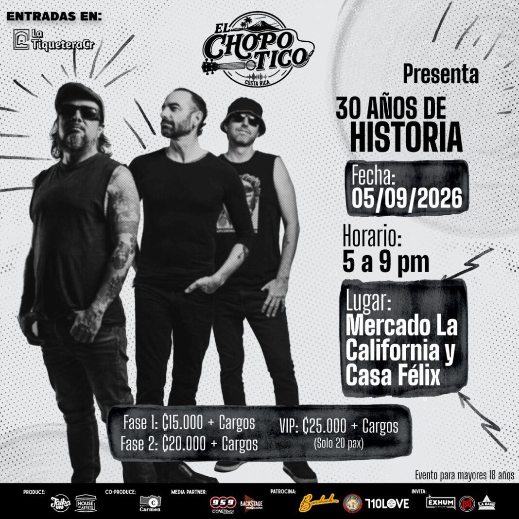 Evolución celebrará 30 años de historia en un concierto especial de ChopoTico