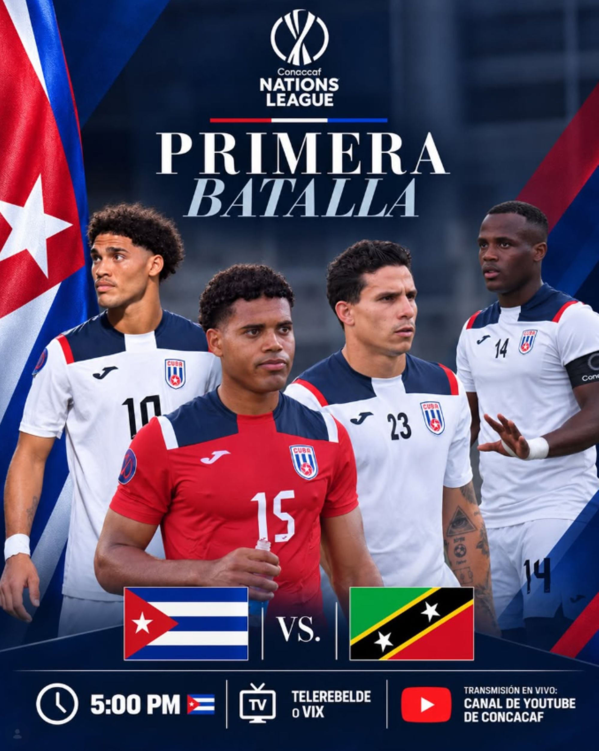 VER San Cristóbal y Nieves vs. Cuba EN VIVO por la Nations League Concacaf 2026: hora y dónde ver
