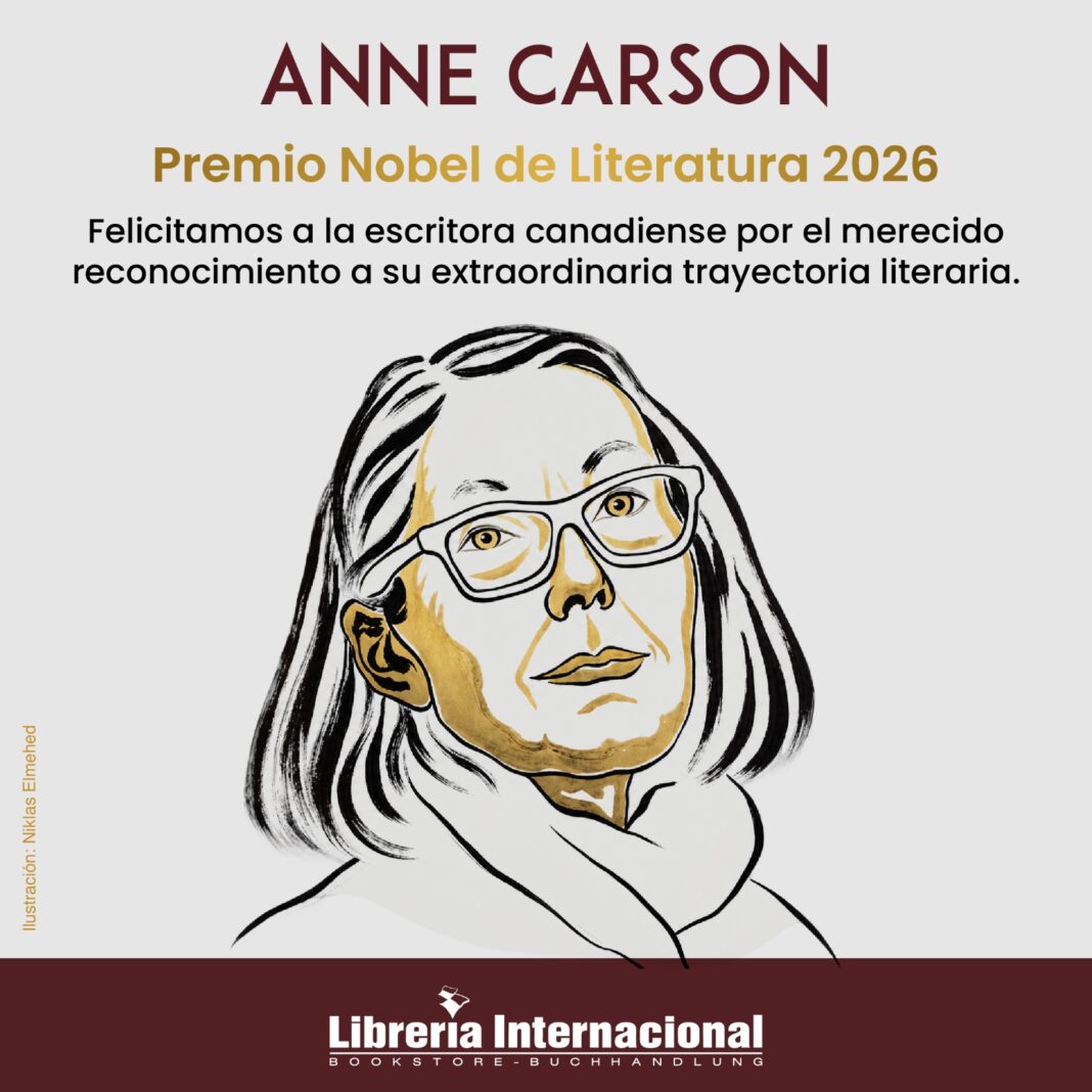 Legado literario de la escritora canadiense Anne Carson es reconocido con el Premio Nobel de Literatura 2026