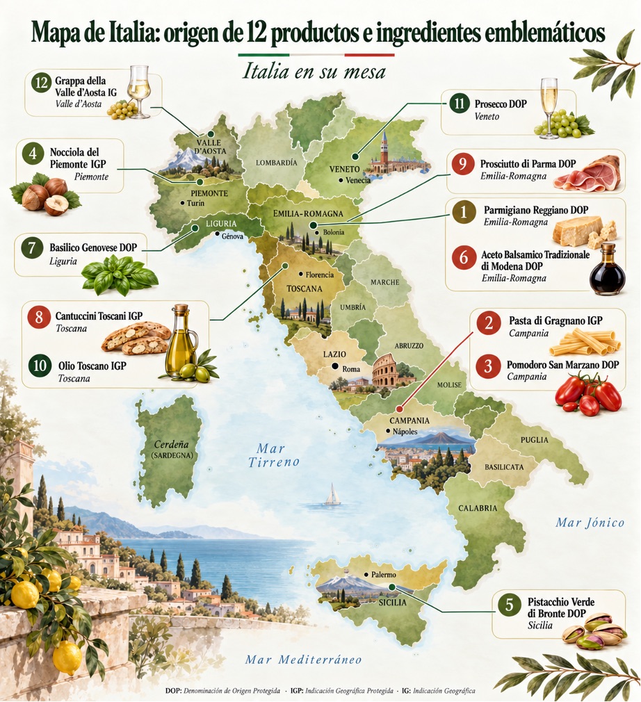 De la pasta al pistacho: 12 sabores que cuentan la historia de los territorios italianos